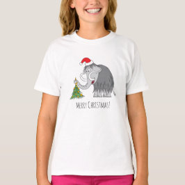 Frohe Weihnachtsbaum Niedliche Mammoth-Weihnachtsm T-Shirt