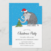 Frohe Weihnachtsbaum Niedliche Weihnachtsmannmütze Einladung (Vorne/Hinten)