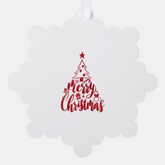 Frohe Weihnachtsbaum Ornament Karte (Vorderseite)
