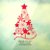 Frohe Weihnachtsbaum Personalisiert Fensteraufkleber (Blatt 3)