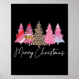 Frohe Weihnachtsbaum Pink Weihnachten Weihnachten Poster