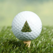 Frohe Weihnachtsbaum präsentiert Feiertag Golfball (Insitu T-Shirt)