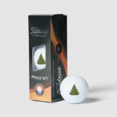 Frohe Weihnachtsbaum präsentiert Feiertag Golfball (Verpackung)