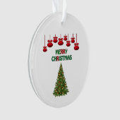 Frohe Weihnachtsbaum präsentiert Feiertag Ornament (Vorderseite)