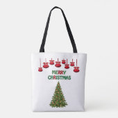 Frohe Weihnachtsbaum präsentiert Feiertag Tasche (Rückseite)