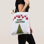 Frohe Weihnachtsbaum präsentiert Feiertag Tasche (Von Nahem)