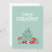 Frohe Weihnachtsbaum & Presents Weihnachtskarte-12 Feiertagskarte (Vorne/Hinten)