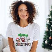 Frohe Weihnachtsbaum Print Women's T - Shirt