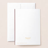 Frohe Weihnachtsbaum Red and Gold Business Folienkarte (Rückseite mit Umschlag)