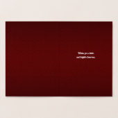 Frohe Weihnachtsbaum Red and Gold Business Folienkarte (Innenseite)