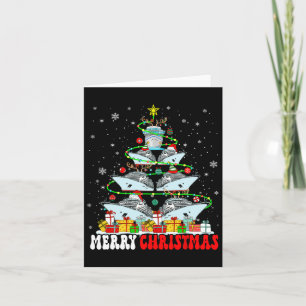 Frohe Weihnachtsbaum Rentier Elf Santa Cruise Ship Karte