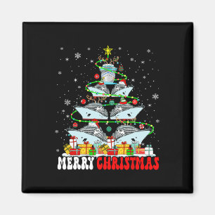 Frohe Weihnachtsbaum Rentier Elf Santa Cruise Ship Magnet