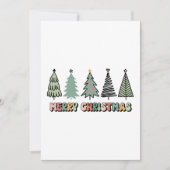 Frohe Weihnachtsbaum Retro Weihnachten Dankeskarte (Vorderseite)