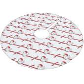 Frohe Weihnachtsbaum Rock Chick Santa Claus Hat Polyester Weihnachtsbaumdecke (Schrägansicht)