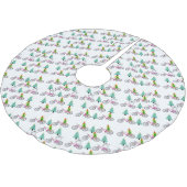 Frohe Weihnachtsbaum Rock Elf Snowman Polyester Weihnachtsbaumdecke (Schrägansicht)