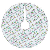 Frohe Weihnachtsbaum Rock Elf Snowman Polyester Weihnachtsbaumdecke (Vorderseite)