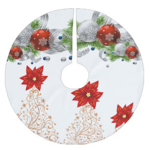 Frohe Weihnachtsbaum Rock Gold Weihnachtsschmuck Polyester Weihnachtsbaumdecke