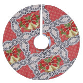 Frohe Weihnachtsbaum Rock Gold Weihnachtsschmuck Polyester Weihnachtsbaumdecke (Vorderseite)