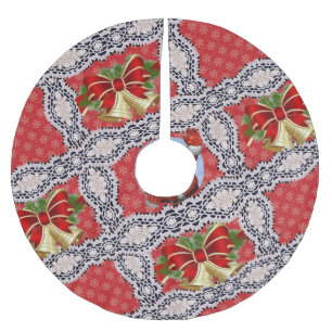 Frohe Weihnachtsbaum Rock Gold Weihnachtsschmuck Polyester Weihnachtsbaumdecke