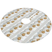 Frohe Weihnachtsbaum Rock Gold Weihnachtsschmuck Polyester Weihnachtsbaumdecke (Schrägansicht)