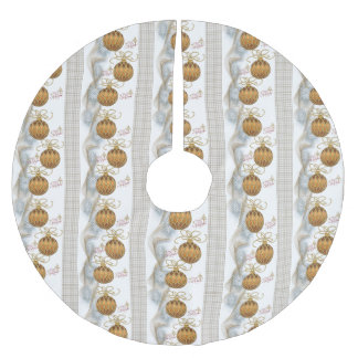 Frohe Weihnachtsbaum Rock Gold Weihnachtsschmuck Polyester Weihnachtsbaumdecke