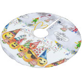 Frohe Weihnachtsbaum Rock Happy Birthday Polyester Weihnachtsbaumdecke (Schrägansicht)