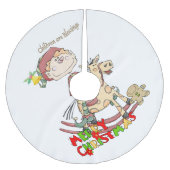Frohe Weihnachtsbaum Rock Kinder Segings Elf Polyester Weihnachtsbaumdecke (Vorderseite)