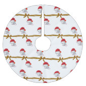 Frohe Weihnachtsbaum Rock Opossum Polyester Weihnachtsbaumdecke (Vorderseite)