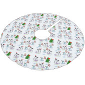 Frohe Weihnachtsbaum Rock Penguin Polyester Weihnachtsbaumdecke (Schrägansicht)