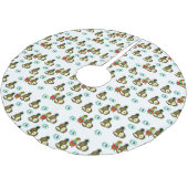 Frohe Weihnachtsbaum Rock Santa Coconut Polyester Weihnachtsbaumdecke (Schrägansicht)