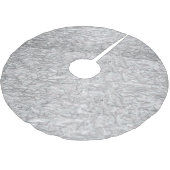 Frohe Weihnachtsbaum Rock Silver Polyester Weihnachtsbaumdecke (Schrägansicht)