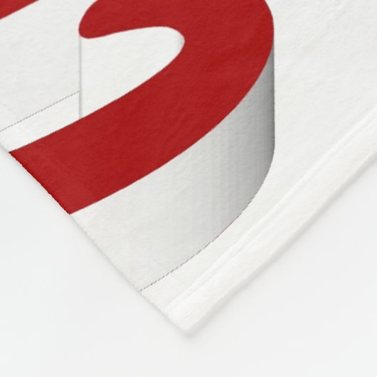 Frohe Weihnachtsbaum rote grüne Typografie Fleecedecke (Ecke)