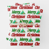 Frohe Weihnachtsbaum rote grüne Typografie Geschenkpapier Set (Beispiel)