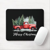 Frohe Weihnachtsbaum rote Lastwagen Mousepad (Mit Mouse)