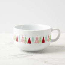 Frohe Weihnachtsbaum-Row-Suppe Mug