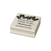 Frohe Weihnachtsbaum-Rücksendeadresse Gummistempel (Stempel)