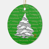 Frohe Weihnachtsbaum Runde Keramik Ornament (Links)