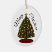 Frohe Weihnachtsbaum Runde Ornament (Rechts)