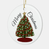 Frohe Weihnachtsbaum Runde Ornament (Links)