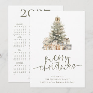 Frohe Weihnachtsbaum-Sage-Script 2027 Kalender Feiertagskarte