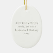 Frohe Weihnachtsbaum Sage Script Name Geschenk Keramik Ornament (Hinten)