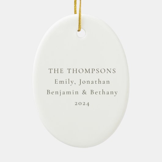 Frohe Weihnachtsbaum Sage Script Name Geschenk Keramik Ornament (Hinten)