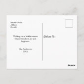 Frohe Weihnachtsbaum Santa Green Rote Postkarte (Rückseite)