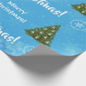 Frohe Weihnachtsbaum Santa Niedlich Girly Einicorn Geschenkpapier (Ecke)