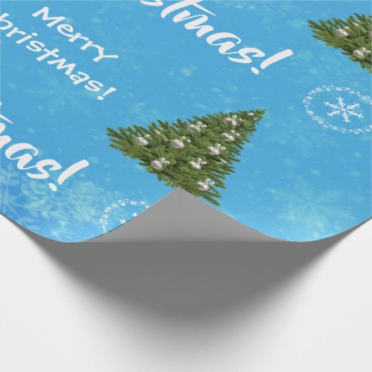 Frohe Weihnachtsbaum Santa Niedlich Girly Einicorn Geschenkpapier (Ecke)