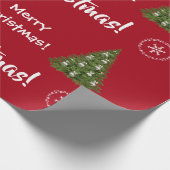 Frohe Weihnachtsbaum Santa Sleigh Girly Unicorn Geschenkpapier (Ecke)