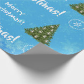 Frohe Weihnachtsbaum Santa Sleigh Girly Unicorn Geschenkpapier (Ecke)