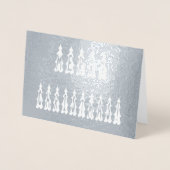 Frohe Weihnachtsbaum Schriftart, Foto hinzufügen,  Folienkarte (Vorderseite)