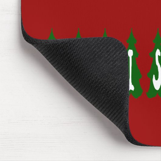 Frohe Weihnachtsbaum-Schriftart Mousepad (Ecke)