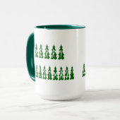 Frohe Weihnachtsbaum-Schriftart Tasse (Vorderseite Links)